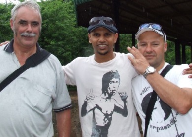 Moonee Valley contingent: L-R Charlie Walker, Raj Aiyappan and Nick Puccio.